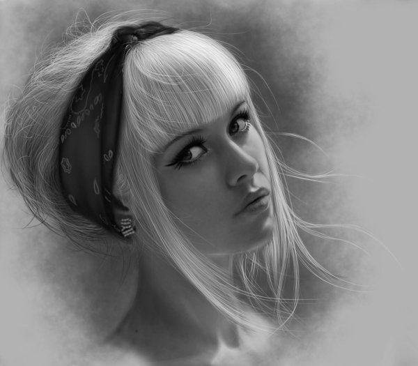 С девушками рисованные