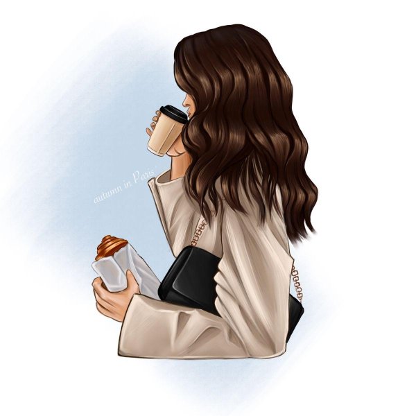 С девушками рисованные