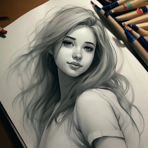 С девушками рисованные