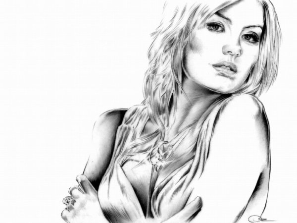 С девушками рисованные