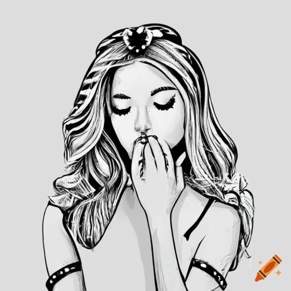 С девушками рисованные