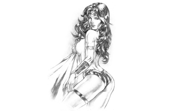 С девушками рисованные