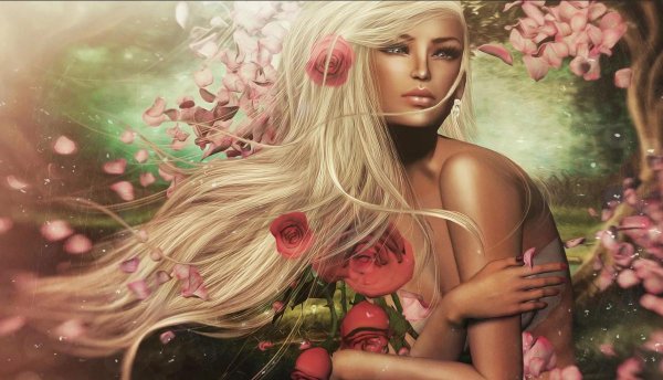 С девушками рисованные