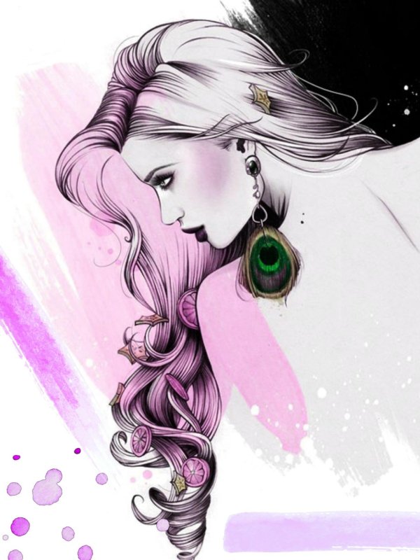 С девушками рисованные