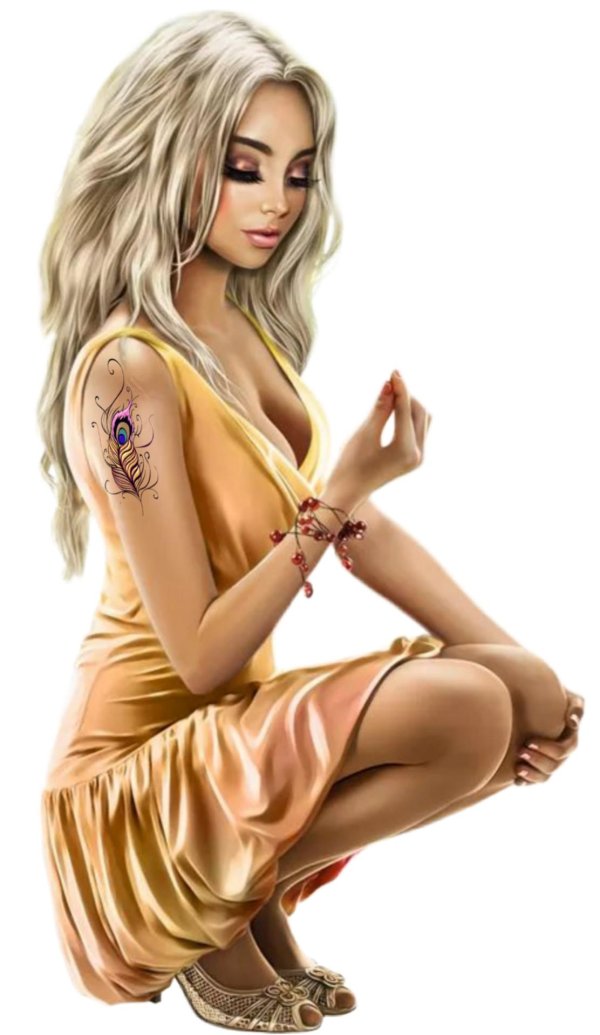 С девушками рисованные