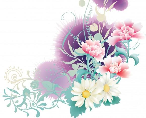 векторные цветы