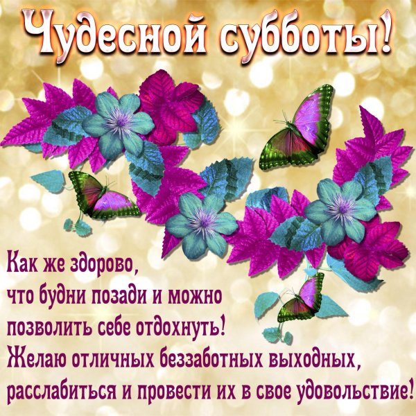 отличной субботы