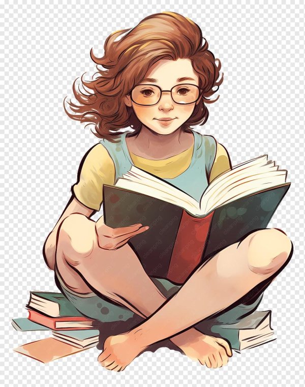 Девушка читает книгу