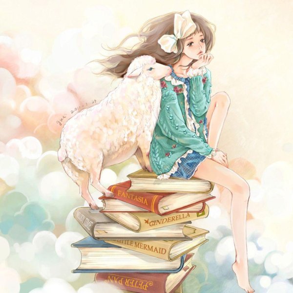 Девушка читает книгу