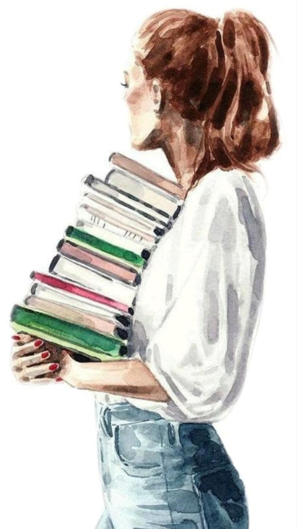 Девушка читает книгу