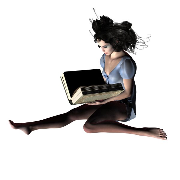 Девушка читает книгу