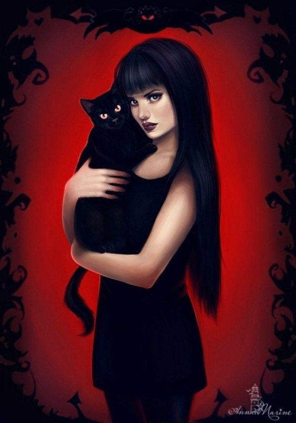 Девушка с котом