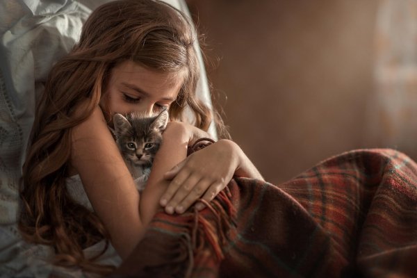 Девушка с котом