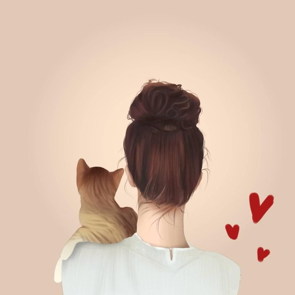 Девушка с котом