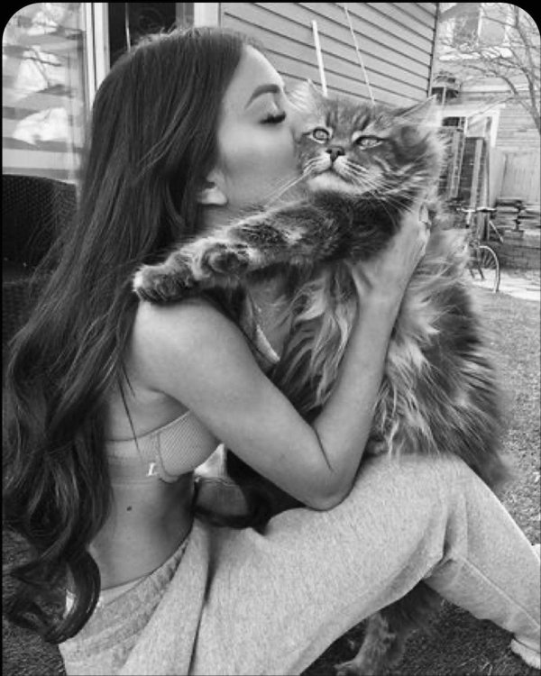 Девушка с котом