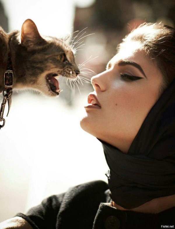 Девушка с котом