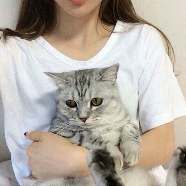 Девушка с котом