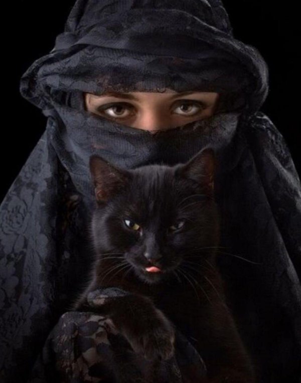 Девушка с котом