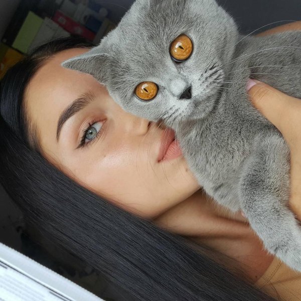 Девушка с котом