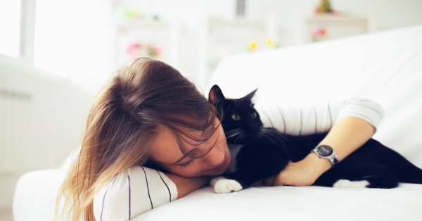 Девушка с котом