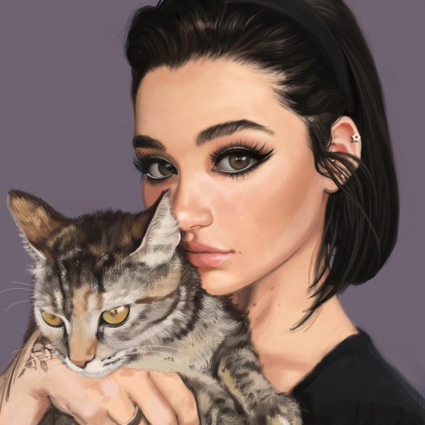 Девушка с котом