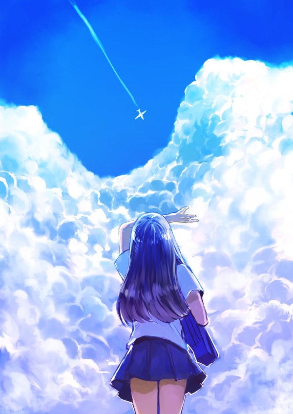 Небо и девушка