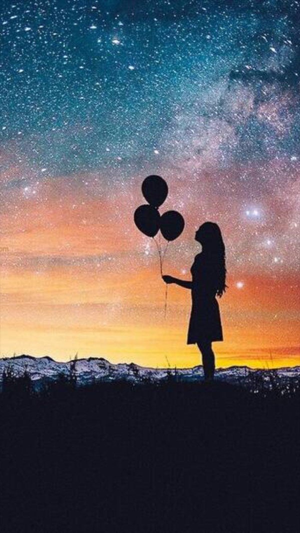 Небо и девушка