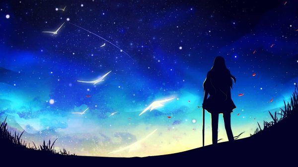 Небо и девушка