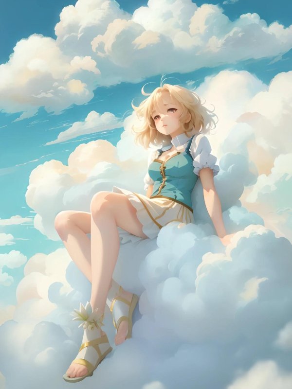 Небо и девушка