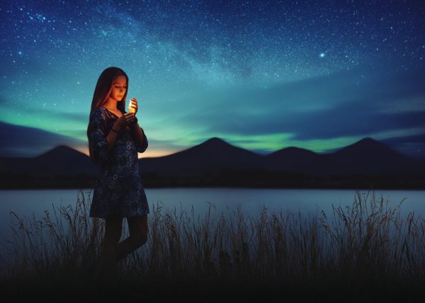 Небо и девушка