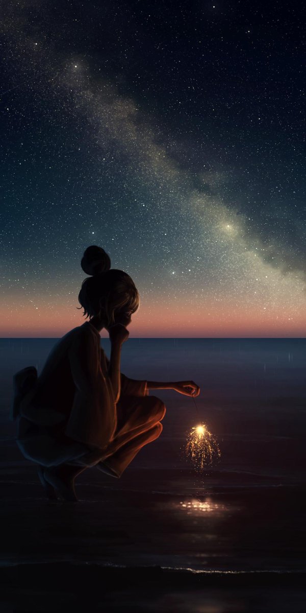 Небо и девушка