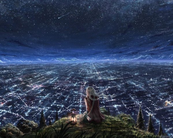 Небо и девушка