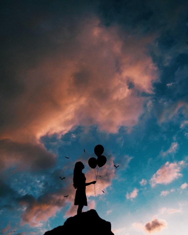 Небо и девушка