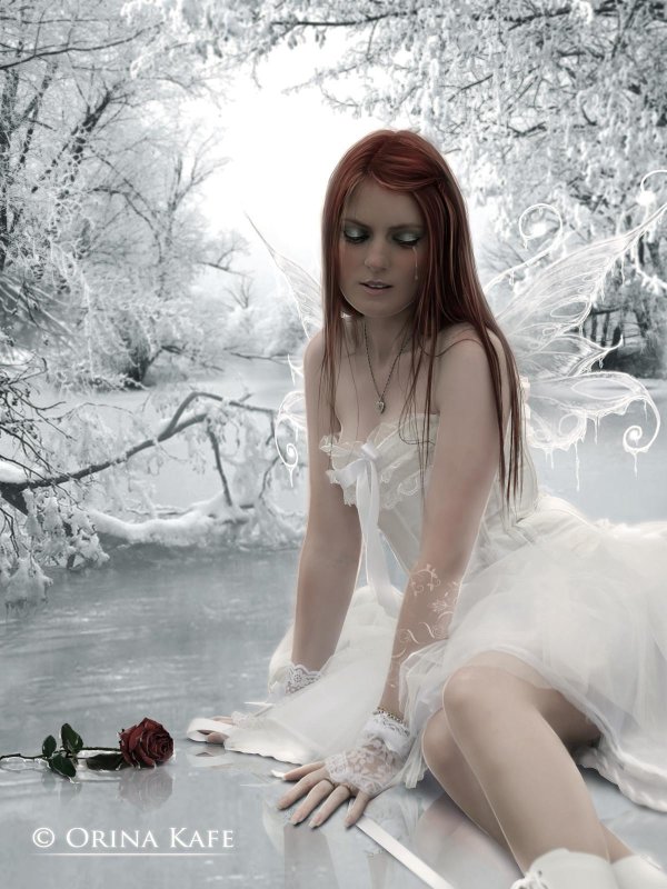 Фэнтези девушка зима