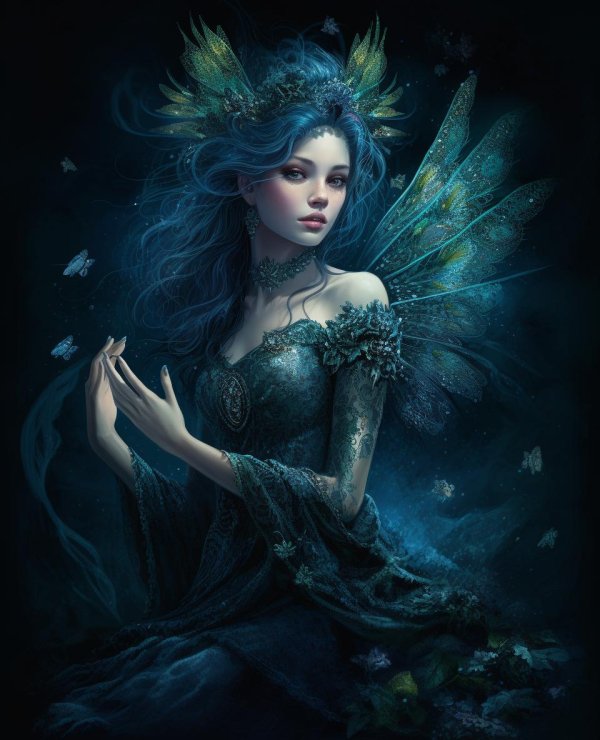 Фэнтези девушка зима