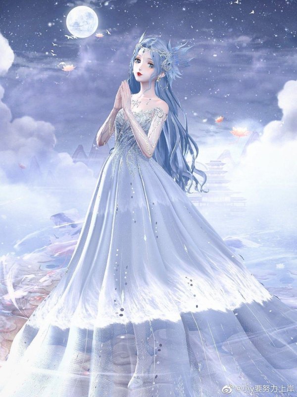 Фэнтези девушка зима