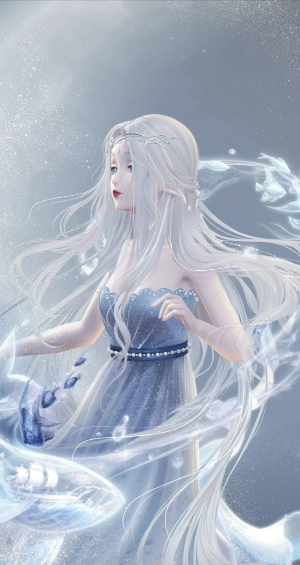Фэнтези девушка зима