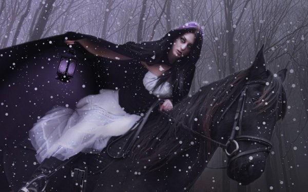 Фэнтези девушка зима