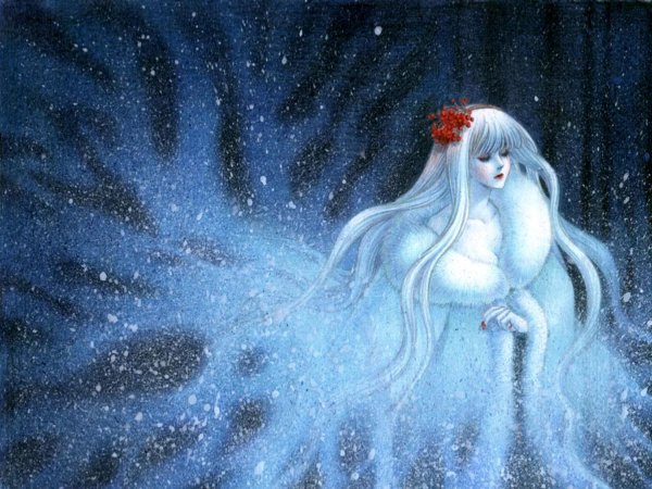 Фэнтези девушка зима