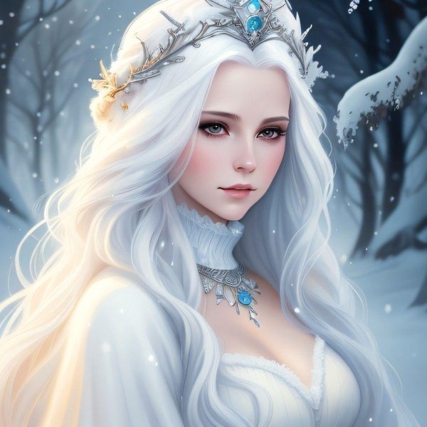 Фэнтези девушка зима
