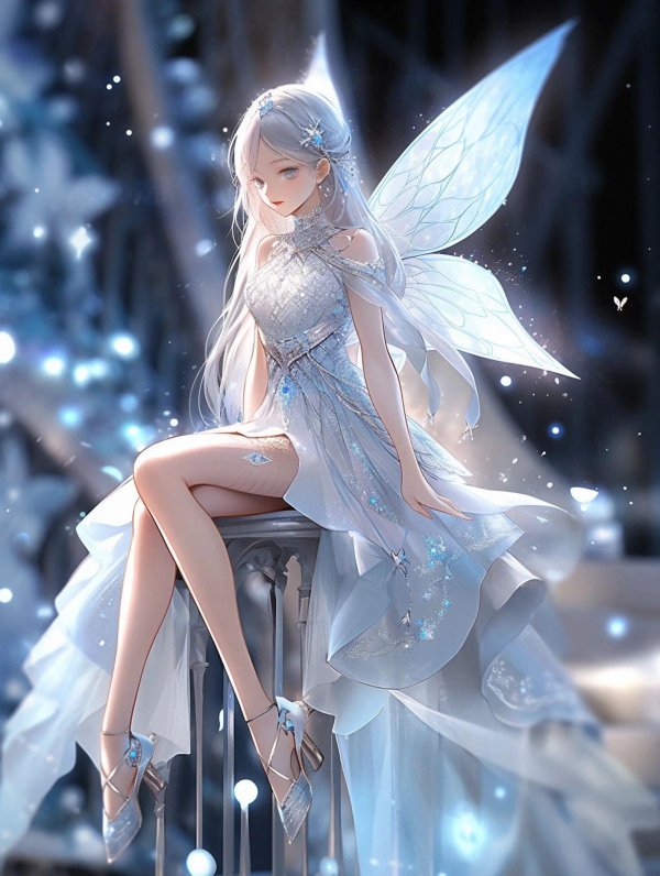 Фэнтези девушка зима