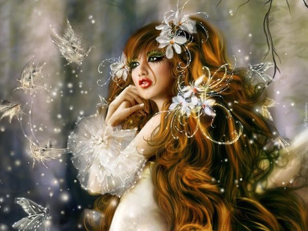 Фэнтези девушка зима