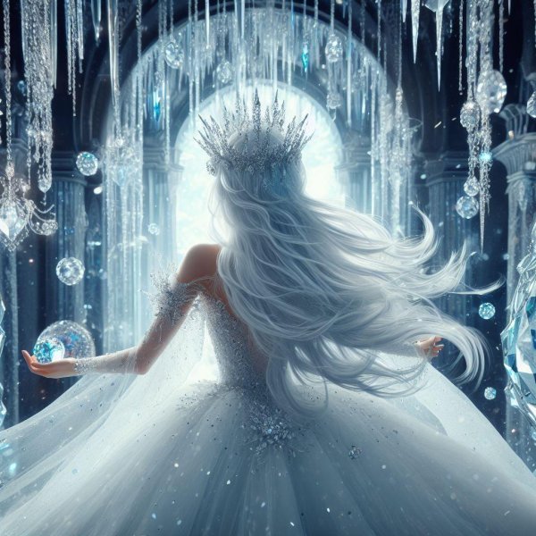 Фэнтези девушка зима