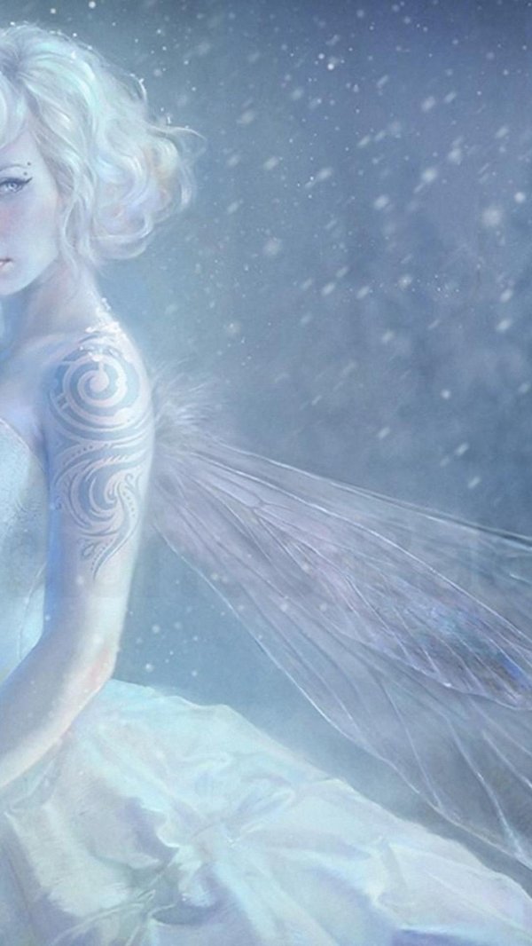 Фэнтези девушка зима