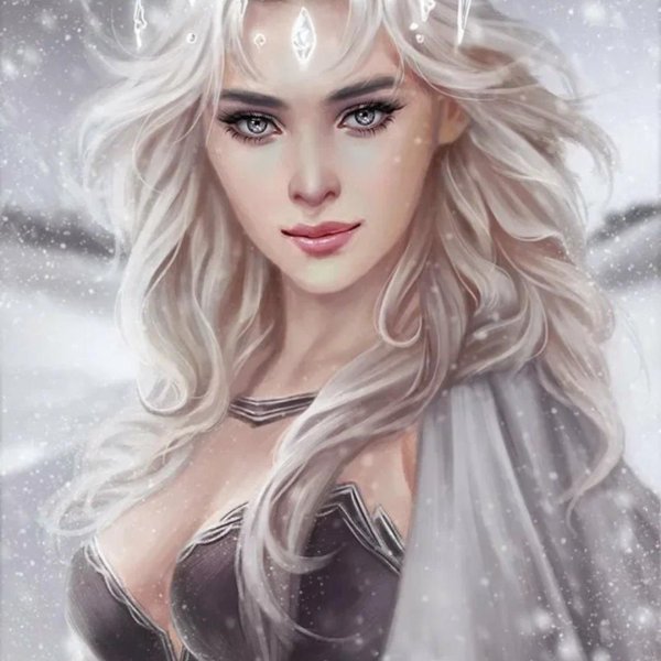 Фэнтези девушка зима