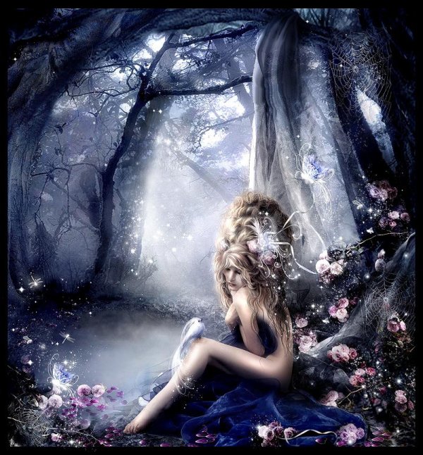 Фэнтези девушка зима