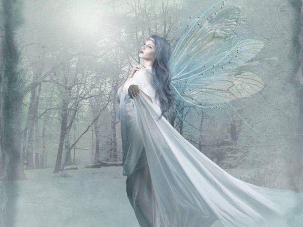 Фэнтези девушка зима