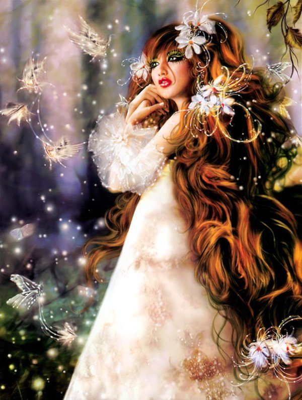 Фэнтези девушка зима