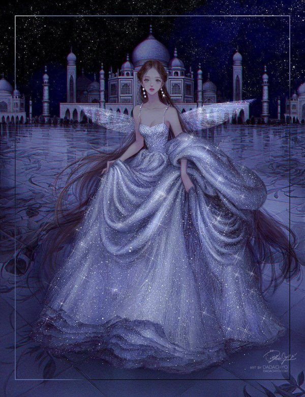 Фэнтези девушка зима