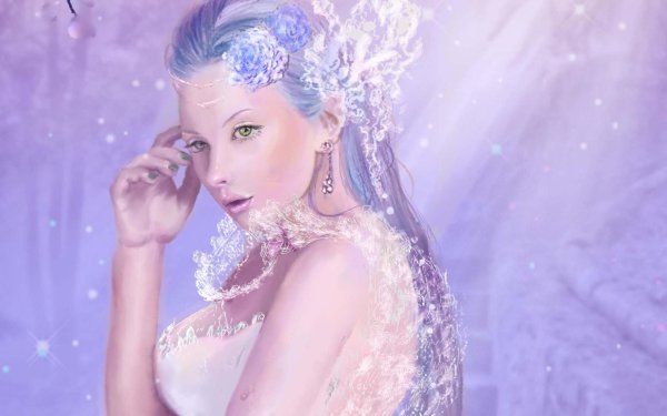 Фэнтези девушка зима